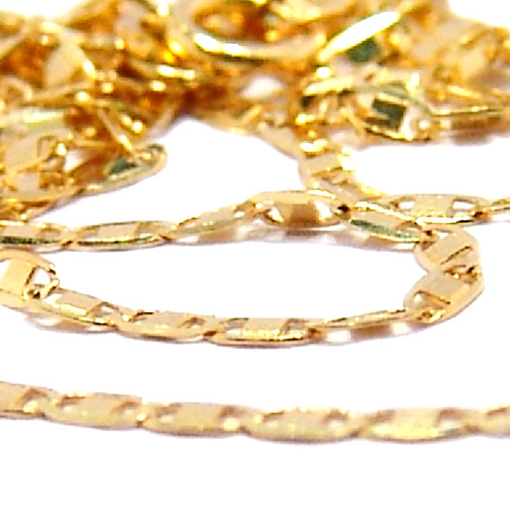 Colar em ouro 18k - Cadeado achatado - 60 cm - 2CLO0473